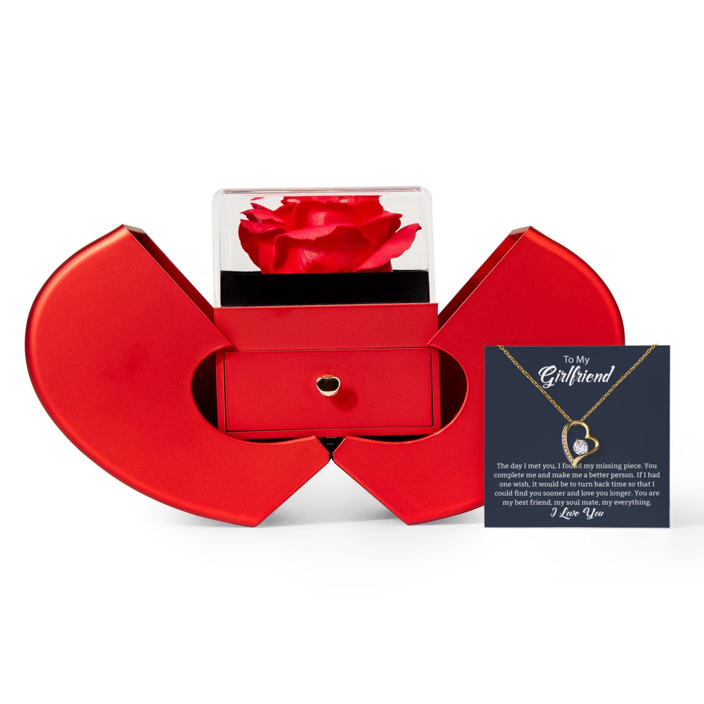 Unique Valentine's Day Gift for the woman who has my heart. – Alluring Beauty Ribbon Necklace with Message Card - Gilded Age Store