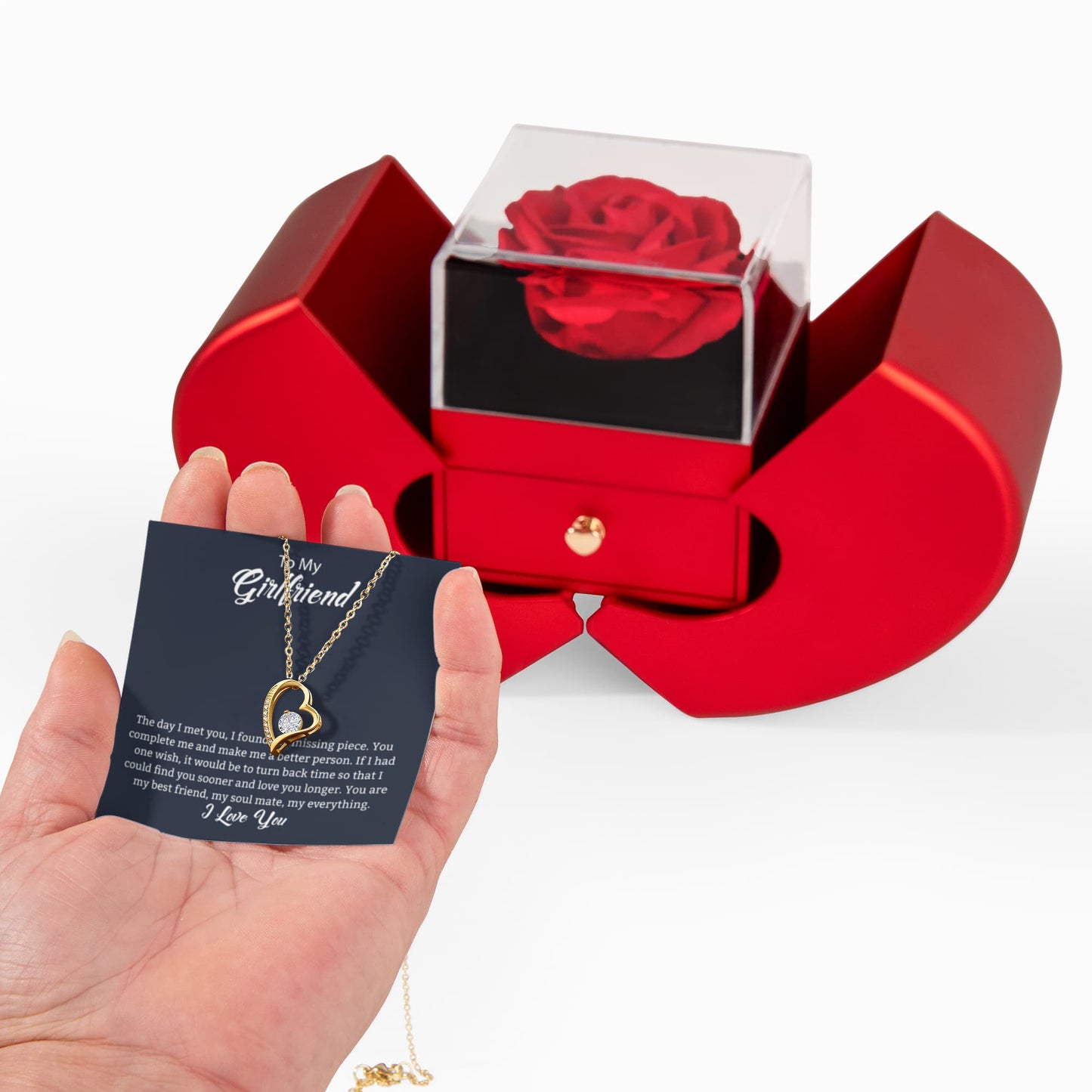 Unique Valentine's Day Gift for the woman who has my heart. – Alluring Beauty Ribbon Necklace with Message Card - Gilded Age Store