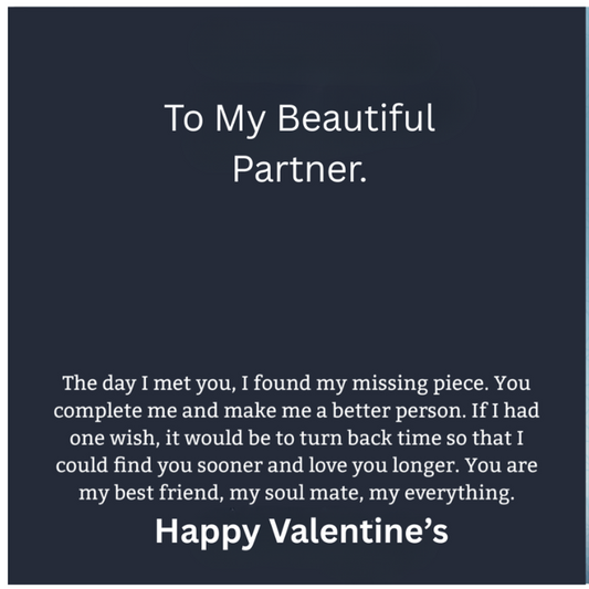 Valentine's Day Gift for my beautiful Partner – Handcrafted Ribbon Necklace – Romantic "Beautiful Partner" Keepsake