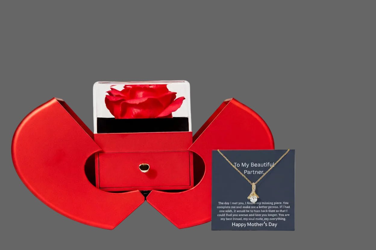 Mother's Day Gift for my beautiful Partner – Handcrafted Ribbon Necklace – Romantic "Beautiful Partner" Keepsake - Gilded Age Store