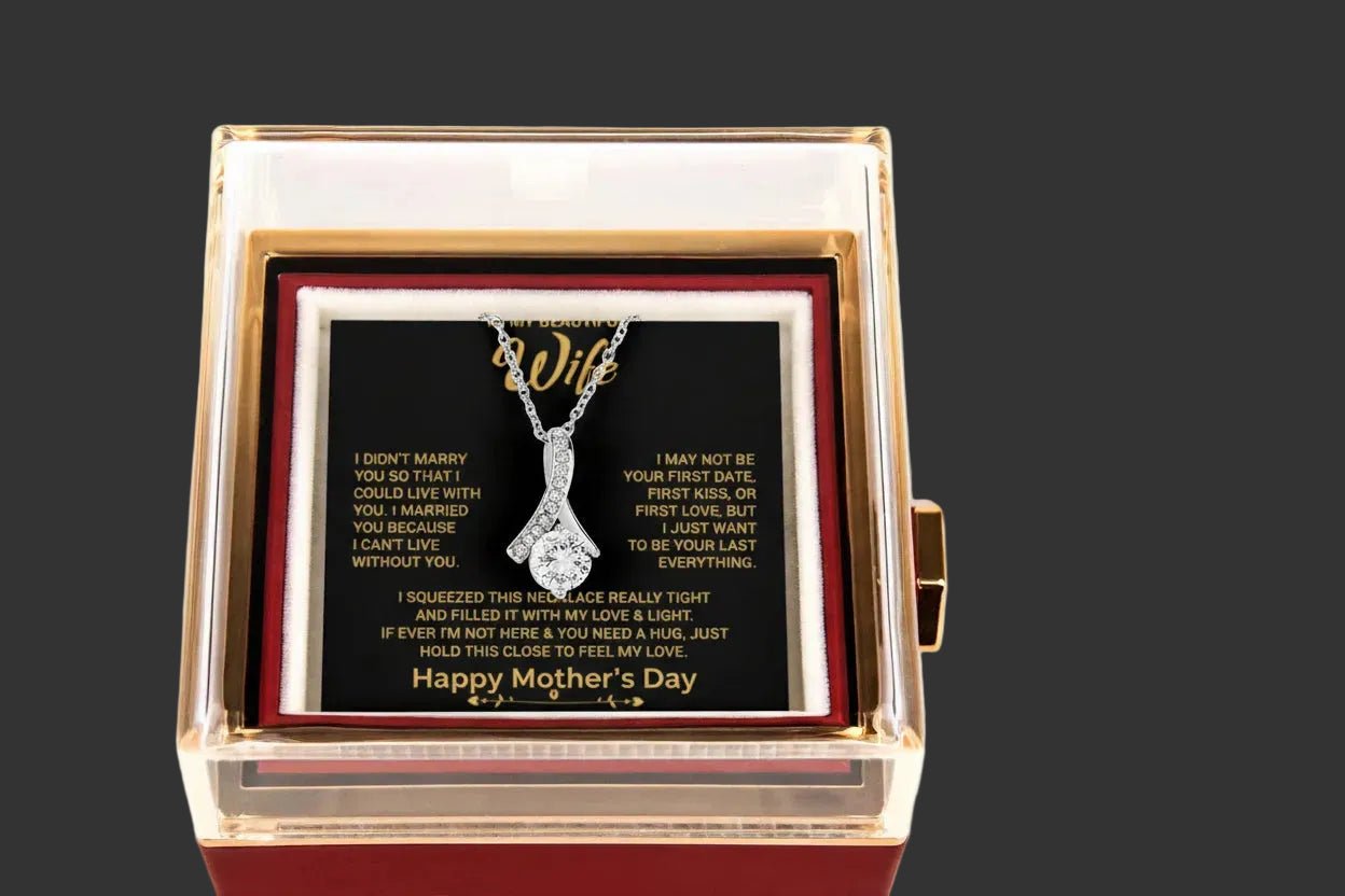 I Love you More - Timeless Floating Heart Necklace and Mother's Day Message Card - Gilded Age Store