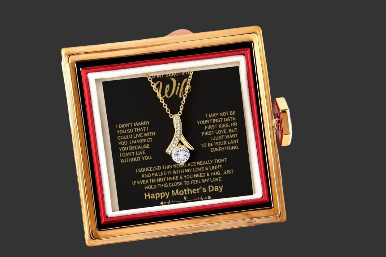 I Love you More - Timeless Floating Heart Necklace and Mother's Day Message Card - Gilded Age Store