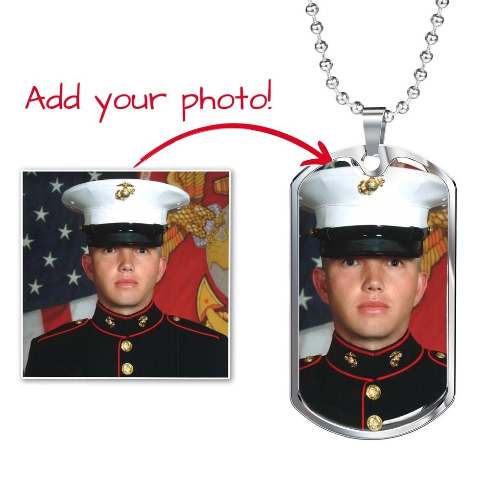 To My Veteran Dad - Father's Day Dog Tag Necklace | Military Gift & Message Card - Gilded Age Store