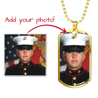 To My Veteran Dad - Father's Day Dog Tag Necklace | Military Gift & Message Card - Gilded Age Store