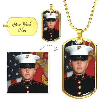 To My Veteran Dad - Father's Day Dog Tag Necklace | Military Gift & Message Card - Gilded Age Store