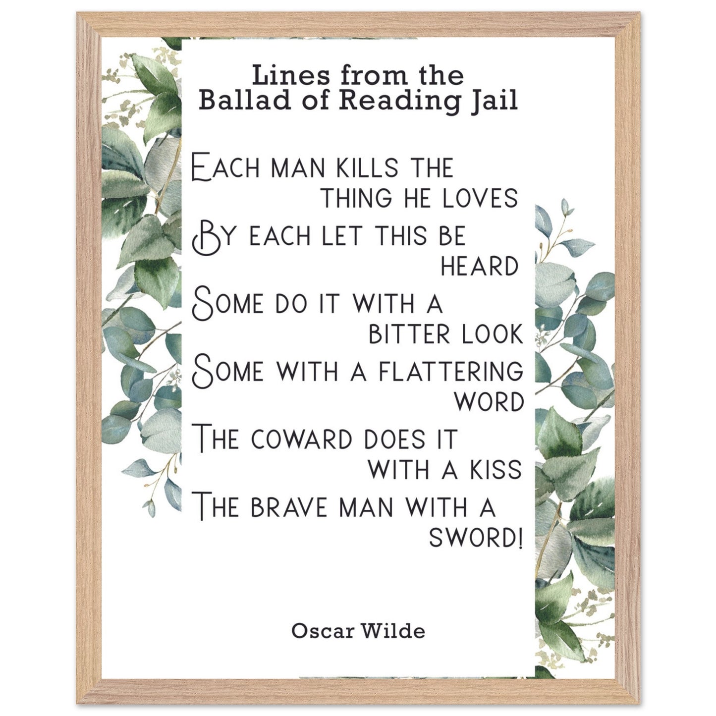 Lines from well known Irish poems in premium wooden frames. - Gilded Age Store