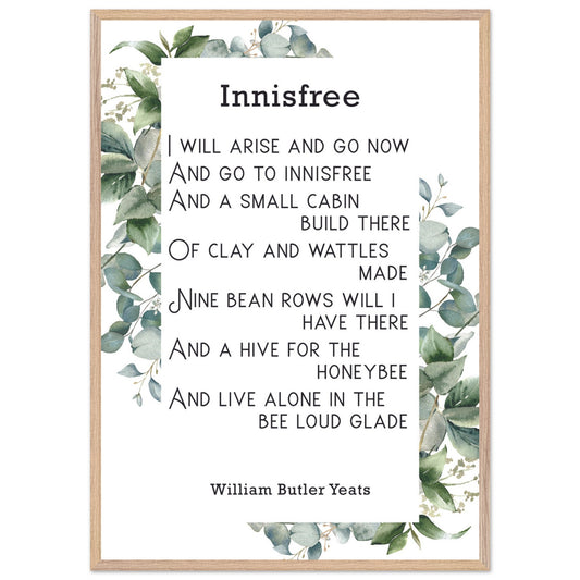 Lines from well known Irish poems in premium wooden frames. - Gilded Age Store