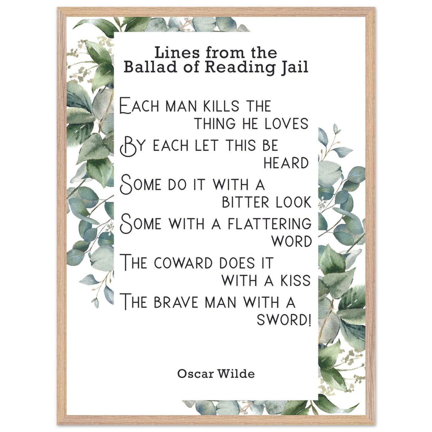Lines from well known Irish poems in premium wooden frames. - Gilded Age Store