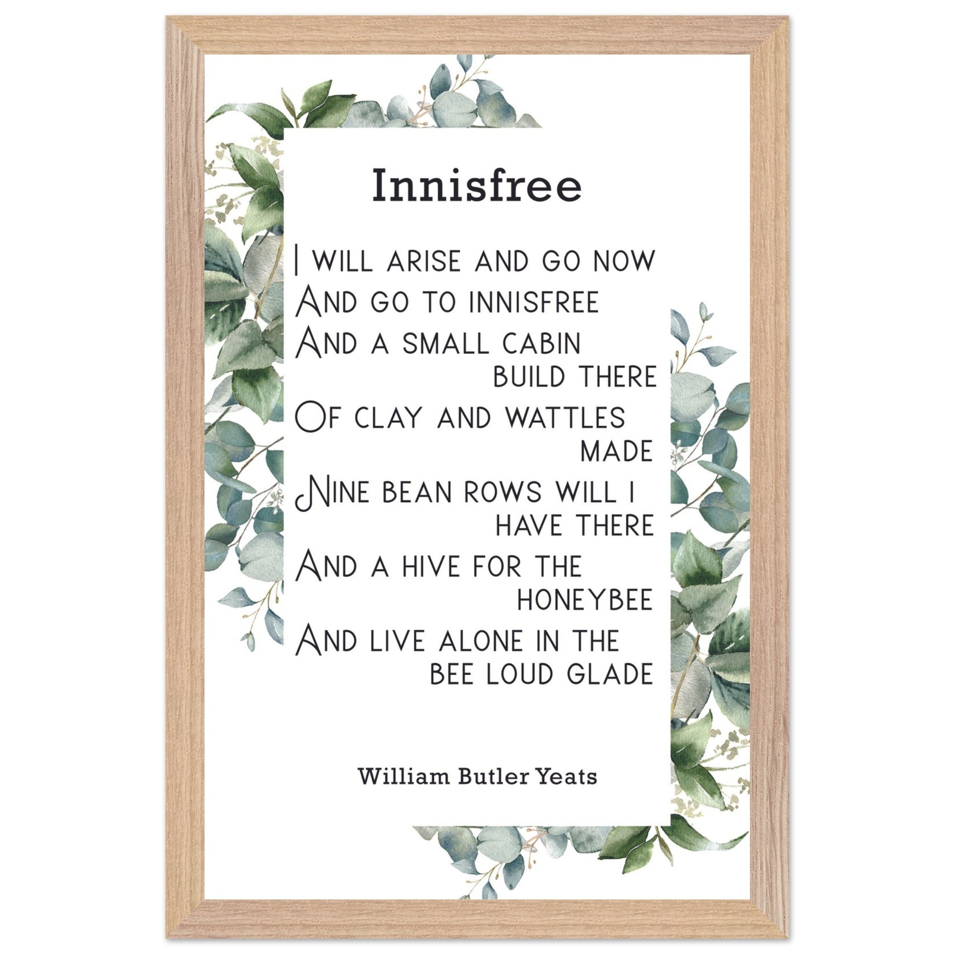 Lines from well known Irish poems in premium wooden frames. - Gilded Age Store