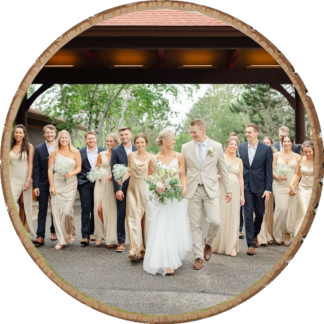 Wedding Couple Photo Wood Slice Keepsake