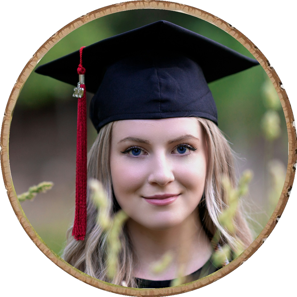 Personalized graduation gifts portrait photo on wood slice