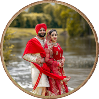 Wedding gifts for couples traditional photo on wood slice