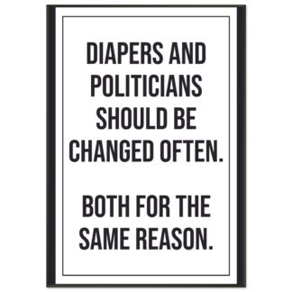 Funny Wall Art - Diapers And Politicians