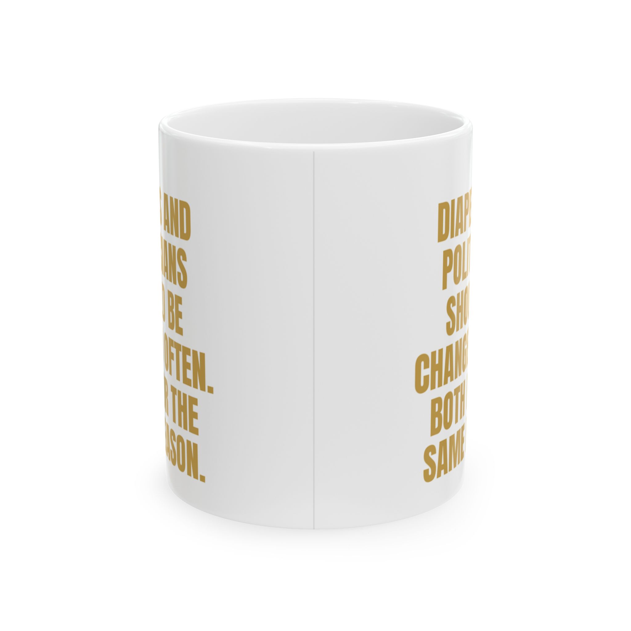 Diapers And Politicians – A Sarcastic Gag Gift Mug - Image 2