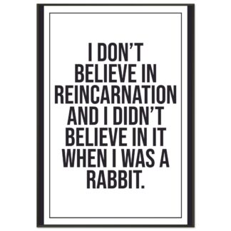 Funny Wall Art - I Don't Believe In Reincarnation