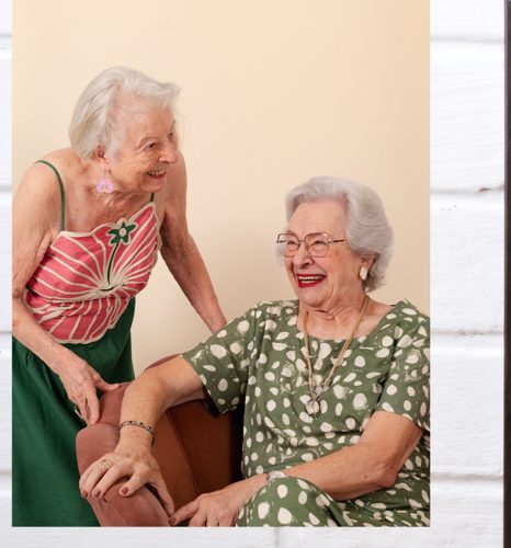 Original photo of two elderly women