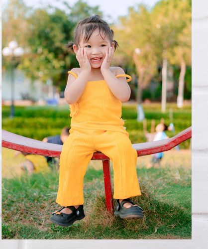 Original photo of a little girl