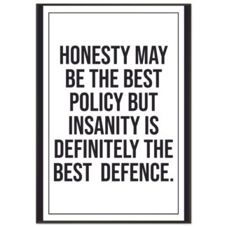Funny Wall Art - Honesty May Be The Best Policy