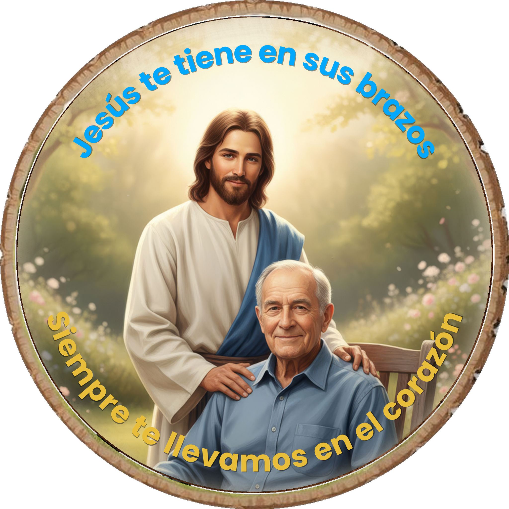 Recuerdo de Día de Muertos en madera para un padre o abuelo